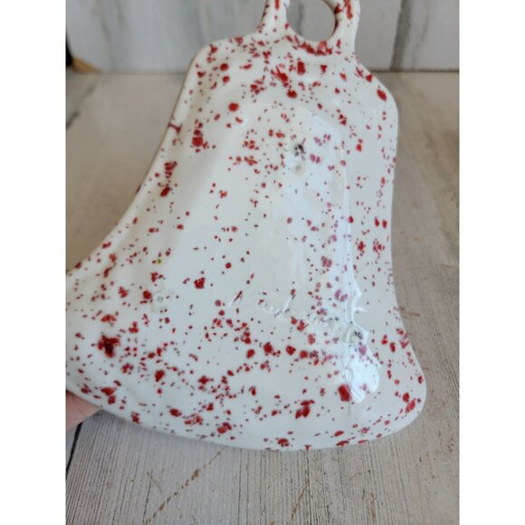 Vintage splatter bell plate xmas home decor unique - Picture 5 of 5